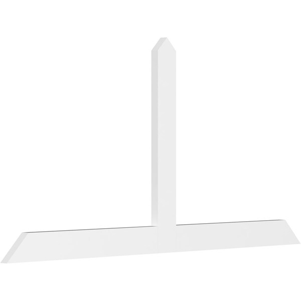 Ekena Millwork Portland Architectural Grade PVC Gable Bracket, 96"W x 48"H x 2"D x 6"F, 12/12 Pitch GBP096X48X0206POR00 - main